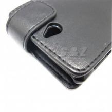Кожен калъф Flip тефтер Presto за Sony Xperia E Dual C1605 - черен