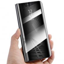Луксозен калъф Clear View Cover с твърд гръб за Huawei Y6 2019 - черен