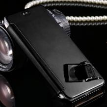 Луксозен калъф Clear View Cover с твърд гръб за Apple iPhone 6 / iPhone 6S - черен