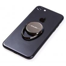 Луксозен твърд гръб със стойка ZHUSE за Apple iPhone 7 - прозрачен / черен кант