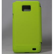 Луксозен кожен калъф Flip тефтер Mercury Techno за Samsung Galaxy S2 I9100 / Samsung SII Plus I9105 - зелен