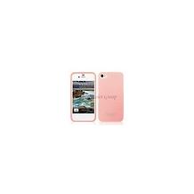 Силиконов гръб / калъф / TPU за Apple iPhone 4 / 4S - happymori / розов