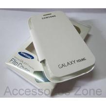 Хоризонтален кожен калъф Flip cover за Samsung Galaxy Y Duos S6102 - бял