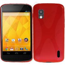 Силиконов калъф / гръб / TPU X-Line за LG Nexus 4 E960 - червен
