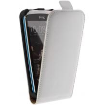 Кожен калъф Flip тефтер за HTC Desire 500 - бял