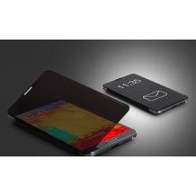 Калъф със силиконов капак Dot-View Flip Case за Samsung Galaxy Note 3 N9000 / Note III N9005 - черен