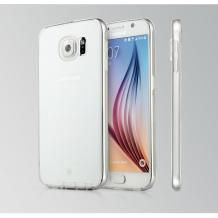 Луксозен ултра тънък силиконов калъф / гръб / Super Soft TPU Ultral Thin Baseus Air Case за Samsung Galaxy S6 G920 - позрачен 