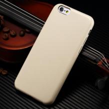 Ултра тънък силиконов калъф / гръб / TPU за Apple iPhone 6 Plus / iPhone 6S Plus - бял / имитиращ кожа