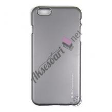 Луксозен силиконов калъф / гръб / TPU MERCURY i-Jelly Case Metallic Finish за Apple iPhone 5 / iPhone 5S - тъмно сив