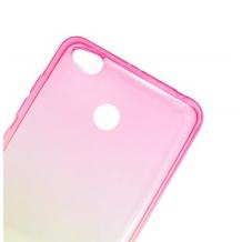 Силиконов калъф / гръб / TPU за Huawei Honor 8 Lite - розово и жълто / преливащ