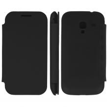Кожен калъф Flip Cover за Samsung Galaxy Ace 2 I8160 - черен