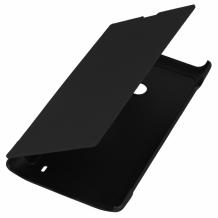 Ултра тънък кожен калъф Flip тефтер за Nokia Lumia 520 / Nokia Lumia 525 - черен