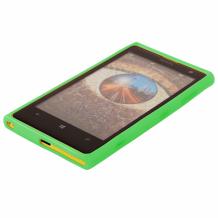 Силиконов калъф / гръб / ТПУ за Nokia Lumia 1020 - зелен / гланц