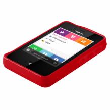Силиконов калъф / гръб / TPU за Nokia Asha 501 / Asha 501 Dual - червен