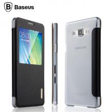 Луксозен кожен калъф Flip тефтер Baseus Primary за Samsung Galaxy A7 SM-A700 / Samsung A7 - черен