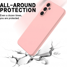Силиконов калъф / кейс / Nano TPU за Samsung Galaxy A36 5G - розов гръб със защита за камерата