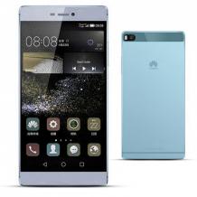 Ултра тънък силиконов калъф / гръб / TPU Ultra Thin за Huawei Ascend P8 - прозрачен / син