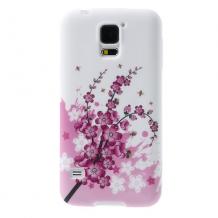 Силиконов калъф / гръб / TPU за Samsung G900 Galaxy S5 / Samsung S5 - peach blossom