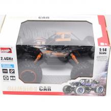 Радиоуправляема Кола Скалeн Катерач 1:14 – R/C Climbing Car със USB Зарядна Батерия, Дистанционно с Фина Настройка, Два Двигателя и 4×4, 34×22×19 см