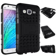 Силиконов гръб TPU Hybrid с твърда част и стойка за Samsung Galaxy J5 / Samsung J5 J500 - черeн