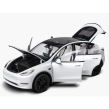 Метална кола с отварящи се врати светлини и звуци Tesla Model Y - 1:24