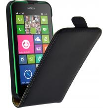 Кожен калъф Flip тефтер за Nokia Lumia 635 - черен