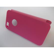 Кожен калъф Flip тефтер за Apple iPhone 5 / iPhone 5S - розов / с магнит