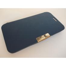 Кожен калъф Flip тефтер със стойка за Samsung Galaxy Note 2 N7100 / Samsung Note II N7100 - тъмно син