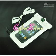 Водоустойчив калъф Waterproof с компас за мобилен GSM телефон, Samsung, HTC, LG, Nokia, iPhone, Sony, MP3, MP4 - бял