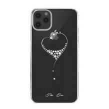 Луксозен твърд гръб KINGXBAR Swarovski Diamond за  Apple iPhone 11 Pro 5.8'' - прозрачен със сребрист кант / сърце