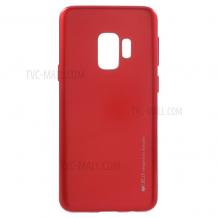 Луксозен силиконов калъф / гръб / TPU MERCURY i-Jelly Case Metallic Finish за Samsung Galaxy S9 G960 - червен