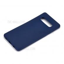 Силиконов калъф / гръб / TPU за Samsung Galaxy S10 - тъмно син / мат
