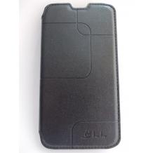 Кожен калъф Flip тефтер със стойка BLL за Samsung G900 Galaxy S5 - черен