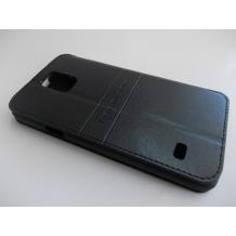 Кожен калъф Flip тефтер със стойка BLL за Samsung G900 Galaxy S5 - черен