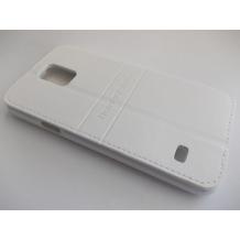 Кожен калъф Flip тефтер със стойка BLL за Samsung G900 Galaxy S5 - бял