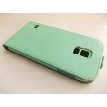 Кожен калъф Flip тефтер със силиконов гръб за Samsung Galaxy S5 G900 - зелен