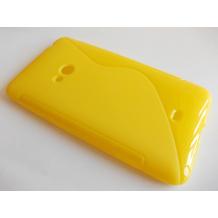 Силиконов калъф / гръб / TPU S-Line за Nokia Lumia 625 - жълт