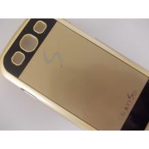 Луксозен заден предпазен твърд гръб / капак / за Samsung Galaxy S3 I9300 / Samsung SIII I9300 - златист