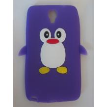 Силиконов калъф / гръб / TPU 3D за Samsung Galaxy Note 3 Neo N7505 - Penguin / пингвин / лилав