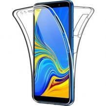 Tвърд гръб 360° със силиконова част за Samsung Galaxy A72 / A72 5G - прозрачен