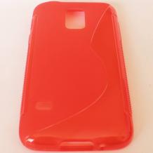 Силиконов гръб / калъф / TPU S-Line за Samsung Galaxy S5 mini G800 - червен