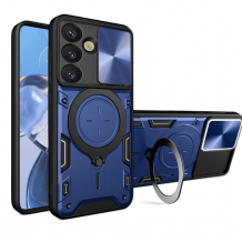 Удароустойчив твърд гръб / Кейс Defender Armor Ring Magnetic Holder lens cover Samsung Galaxy A57 - син