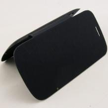 Kожен калъф Flip тип тефтер за HTC One M8 - черен