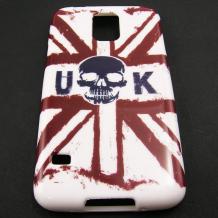 Силиконов калъф ТПУ / гръб / за Samsung Galaxy S5 G900 - Retro UK Flag / череп