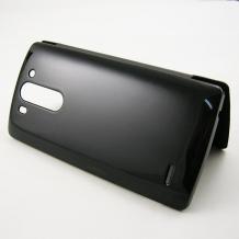 Кожен калъф Flip Cover S-View за LG G3 S / LG G3 Mini D722 - черен