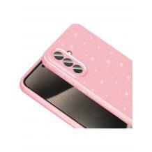 Луксозен силиконов калъф / кейс / Glitter Crystal Case TPU за Samsung Galaxy A56 5G - розов / брокат