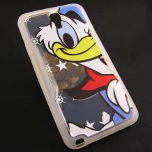 Силиконов калъф / гръб / TPU за Samsung Galaxy Note 3 Neo N7505 - прозрачен / Donald Duck