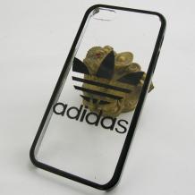 Луксозен твърд гръб / капак / за Apple iPhone 5 / iPhone 5S - черен / Adidas