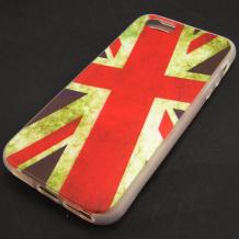 Силиконов калъф / гръб / TPU за Apple iPhone 5 / iPhone 5S - Retro British Flag