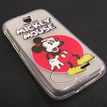 Силиконов калъф / гръб / TPU за HTC Desire 310 - прозрачен / Mickey Mouse /